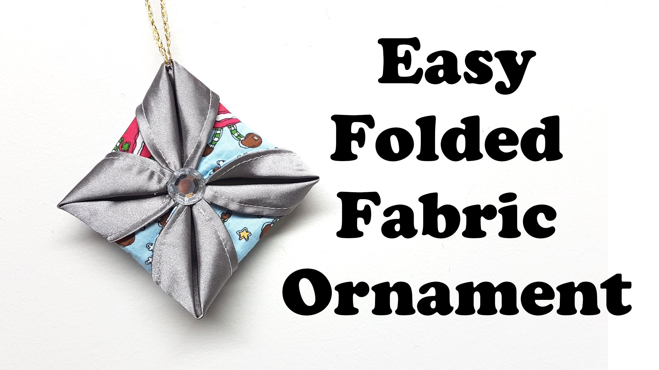 Easy Fabric Folded Ornament