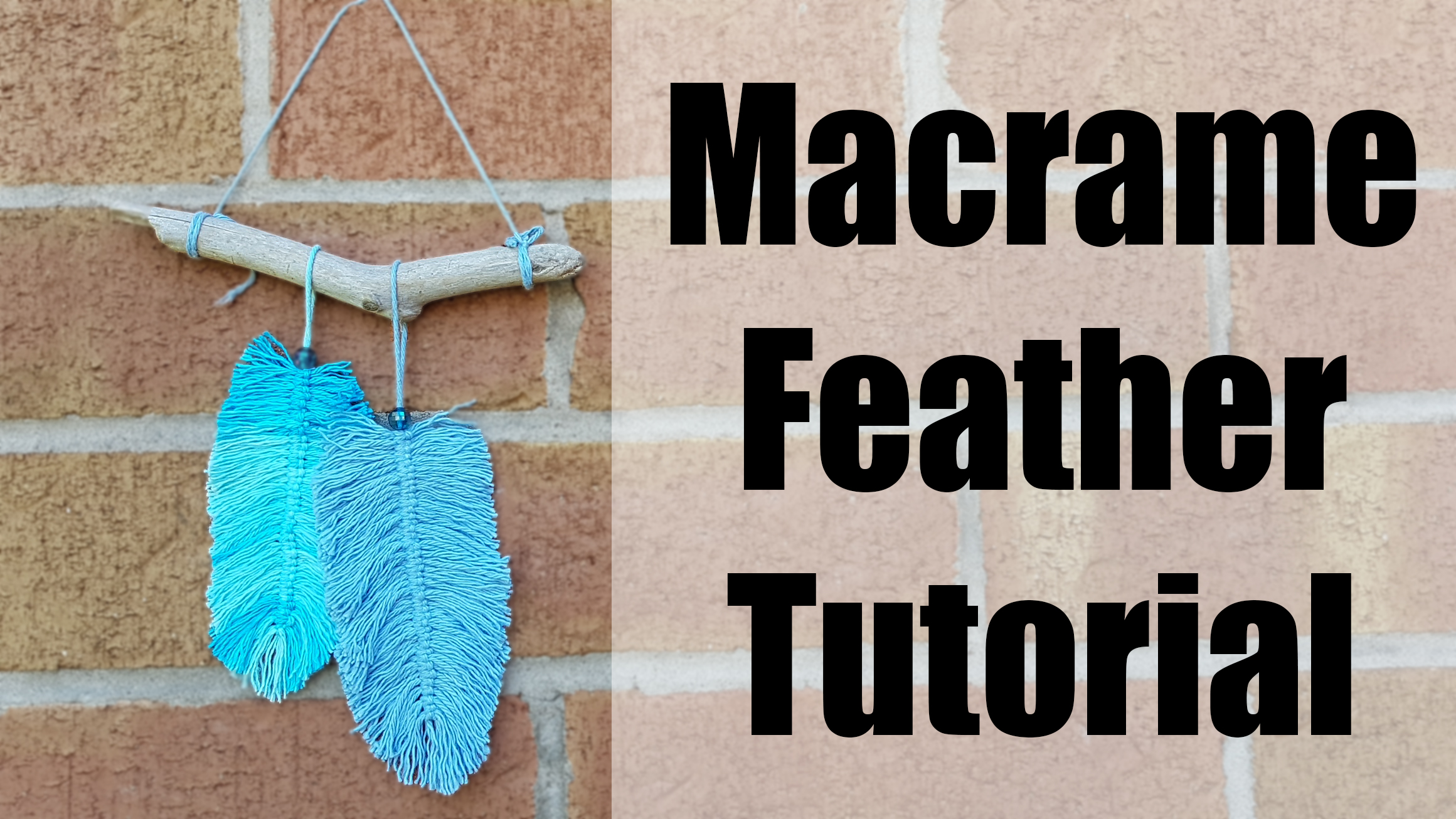 Macrame Feather large 32cm x 22cm deluxe cotton 