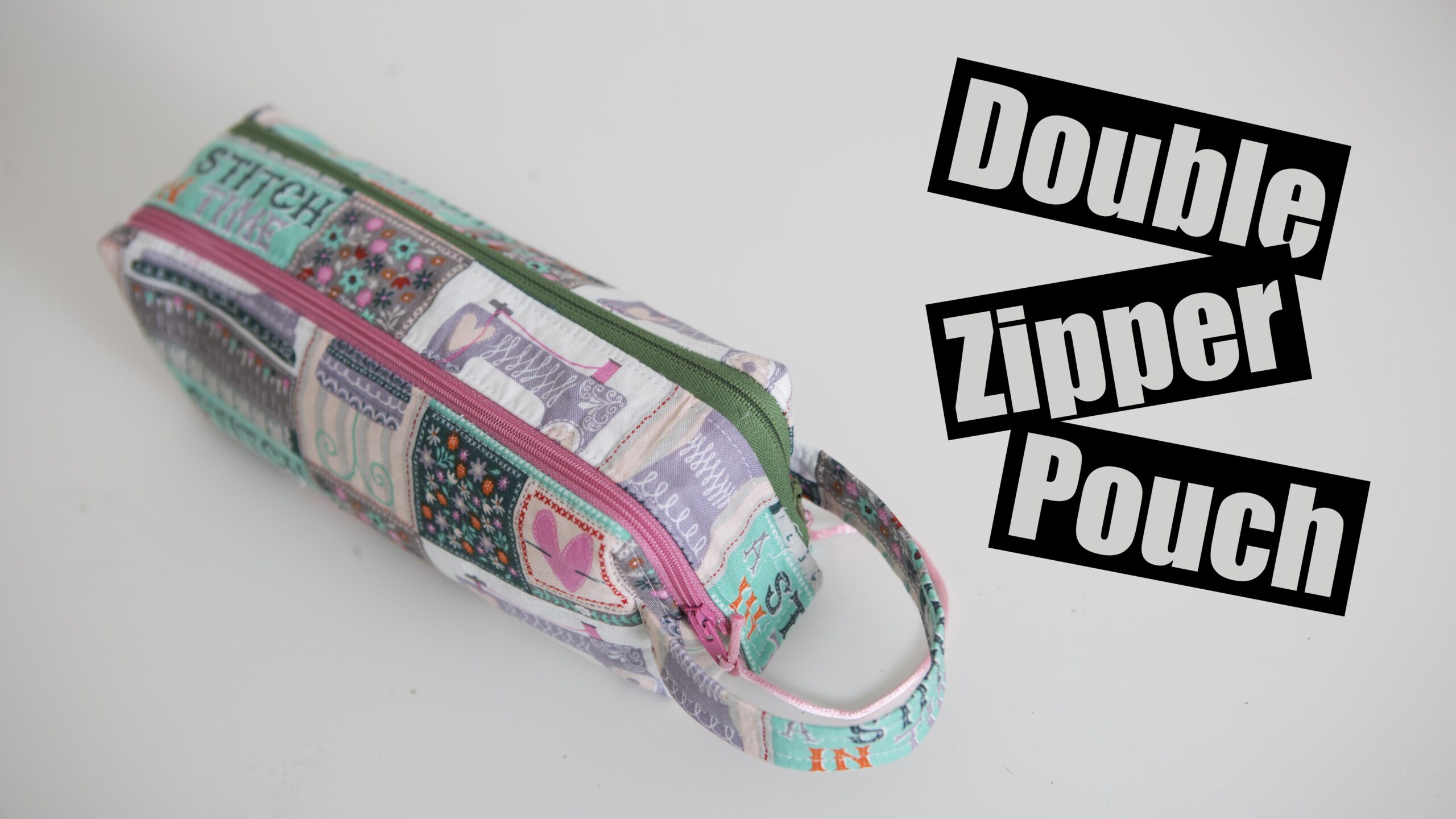 Double zipper box pouch