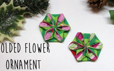 Folded flower ornament