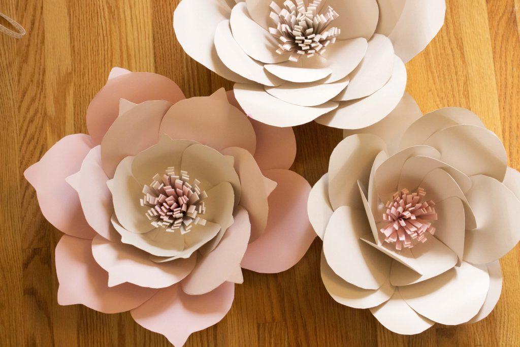 Paper Flower Backdrop, Free Templates