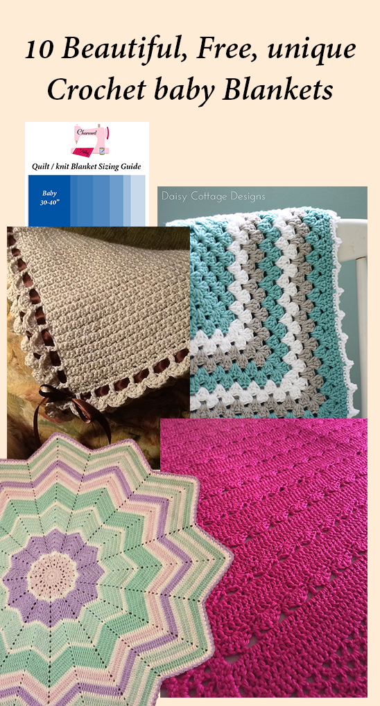 10 Different, Beautiful and Free Crochet Baby Blankets!