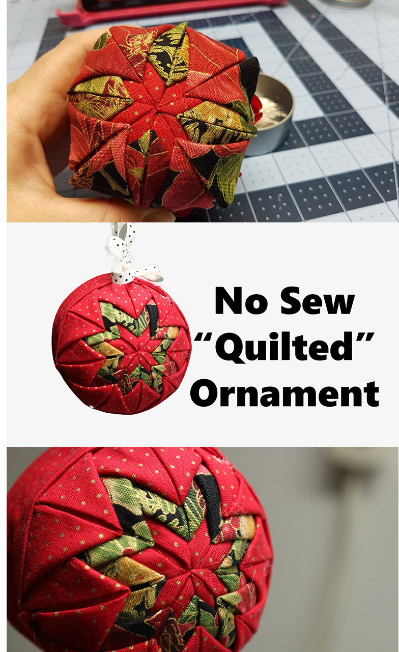 No Sew “quilted” ornament