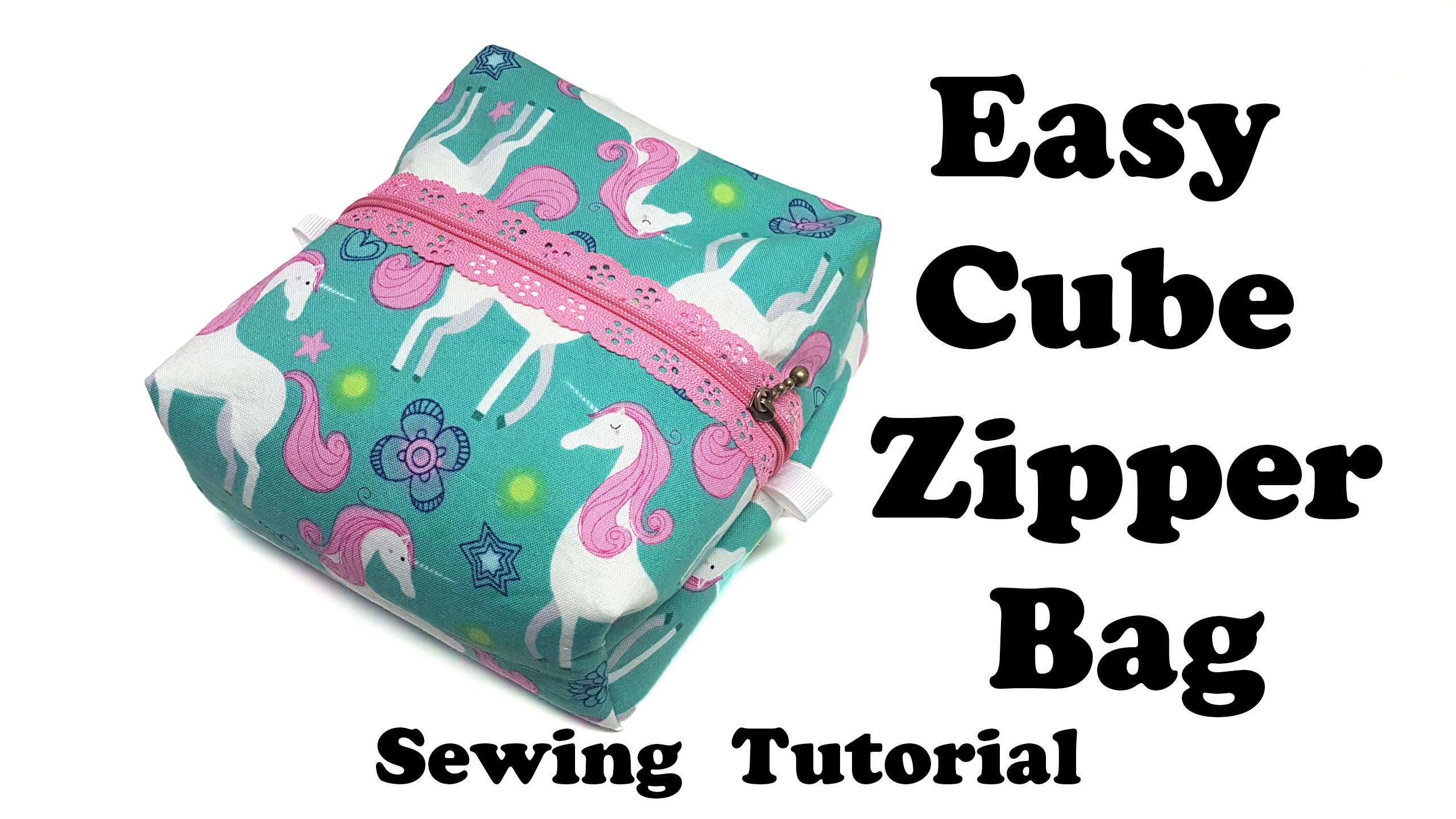 Lace Zipper Square Pouch tutorial
