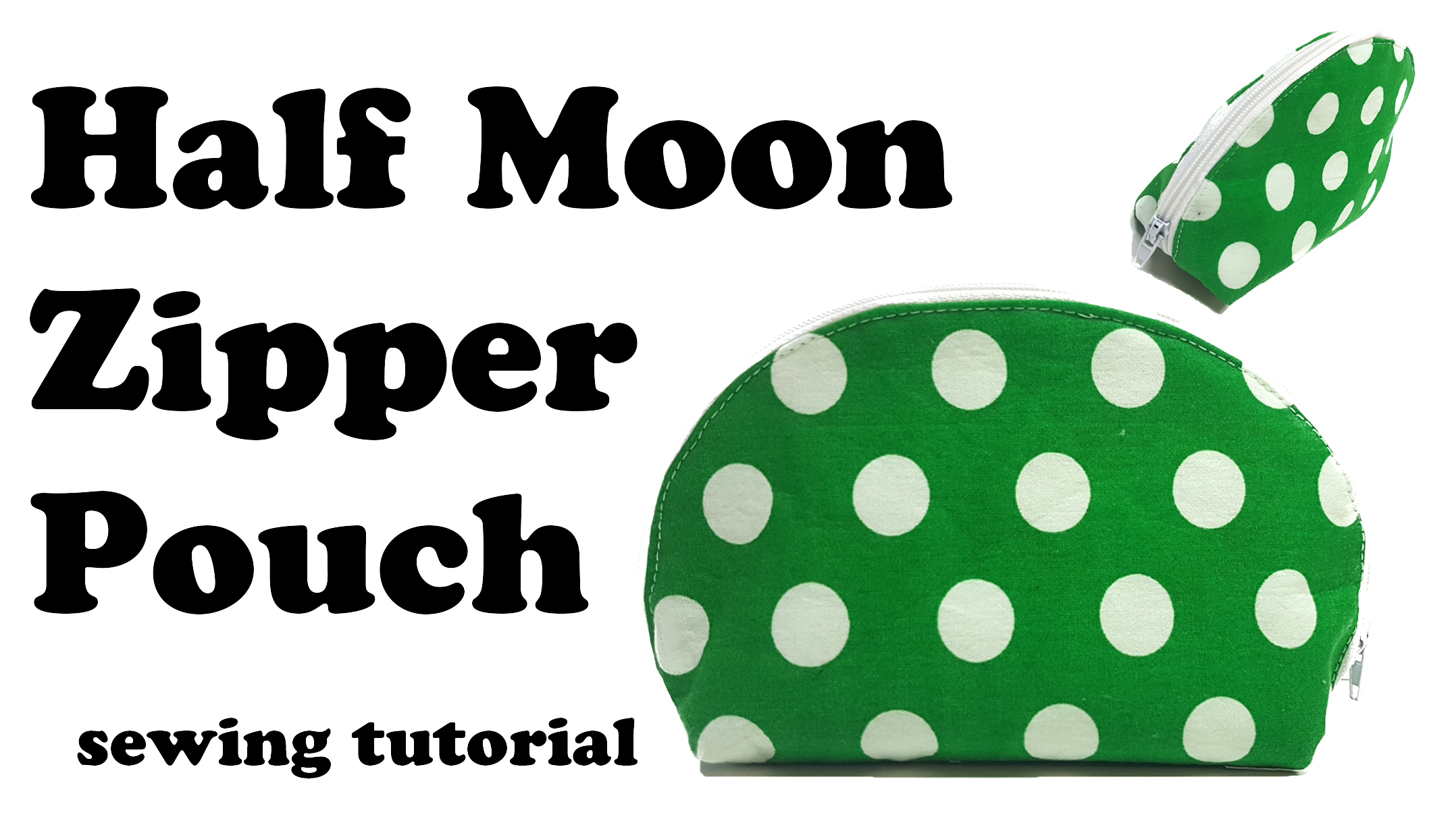 Half Moon Zipper Toiletry, make up or essential oil pouch