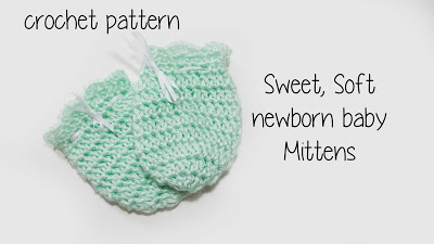 free Newborn Scratch mitten crochet pattern