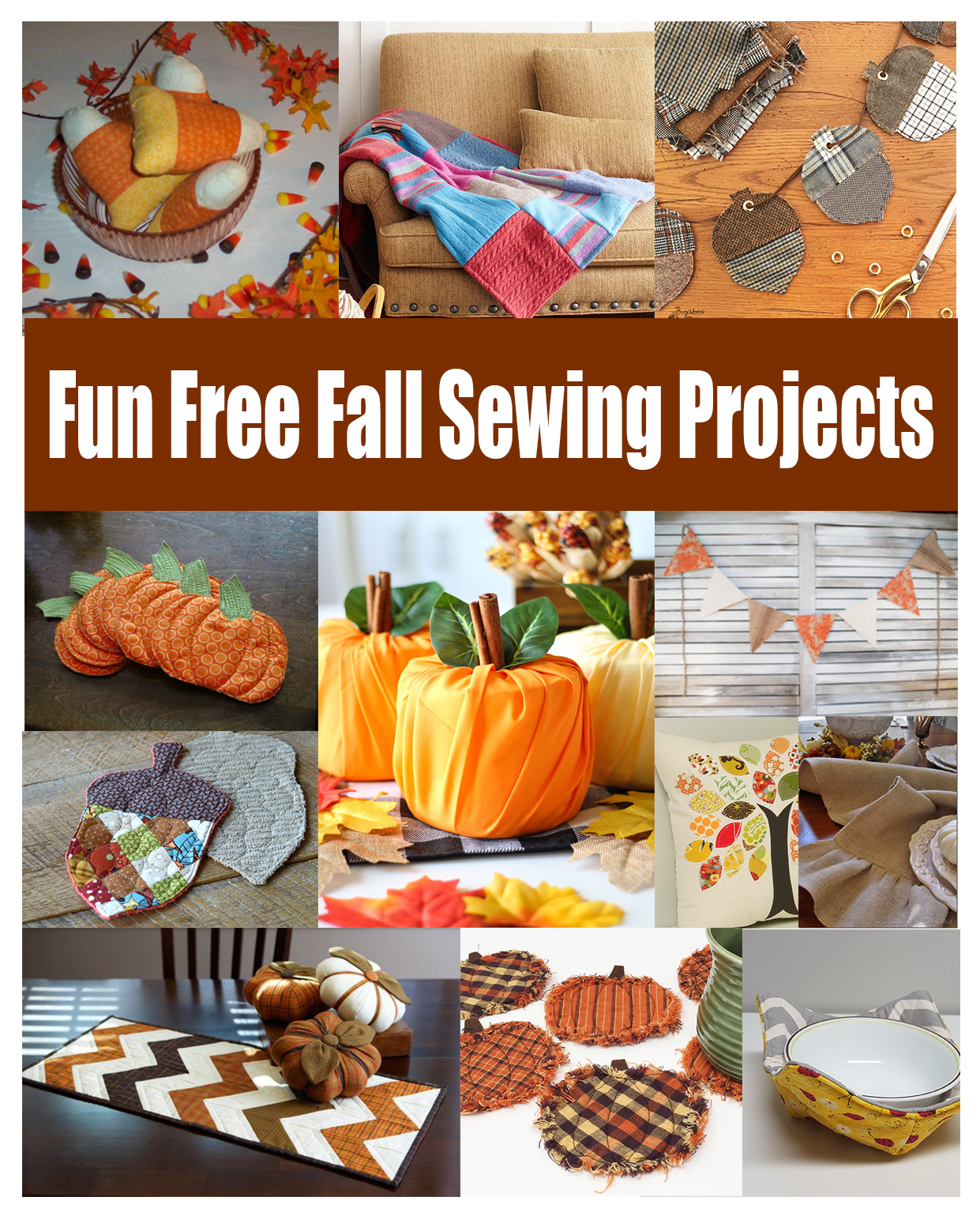 Fun Fall Decor Sewing tutorials