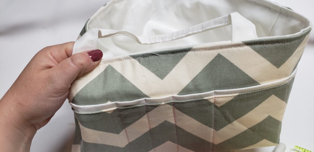 Fabric Caddy sewing tutorial | Charmed By Ashley