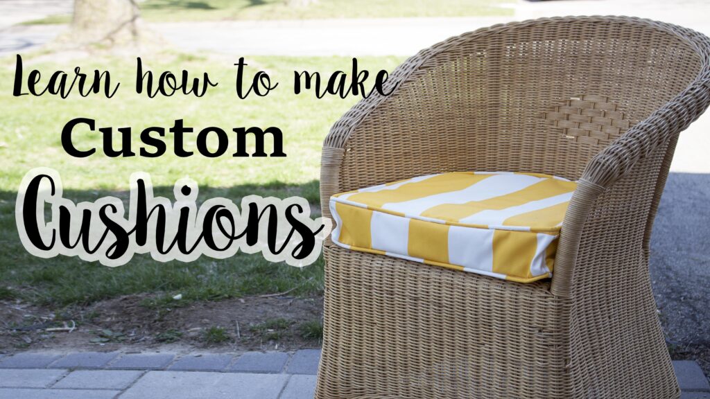 How to: sew a half-round seat cushion cover - for my outdoor wicker chairs